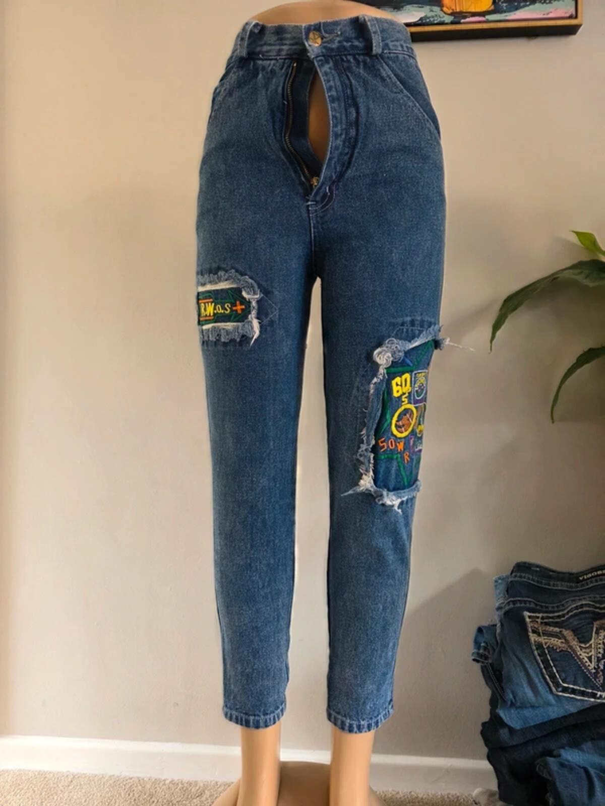 Kong Loon High Rise Mum Jeans UK Size 6 Ankle Length