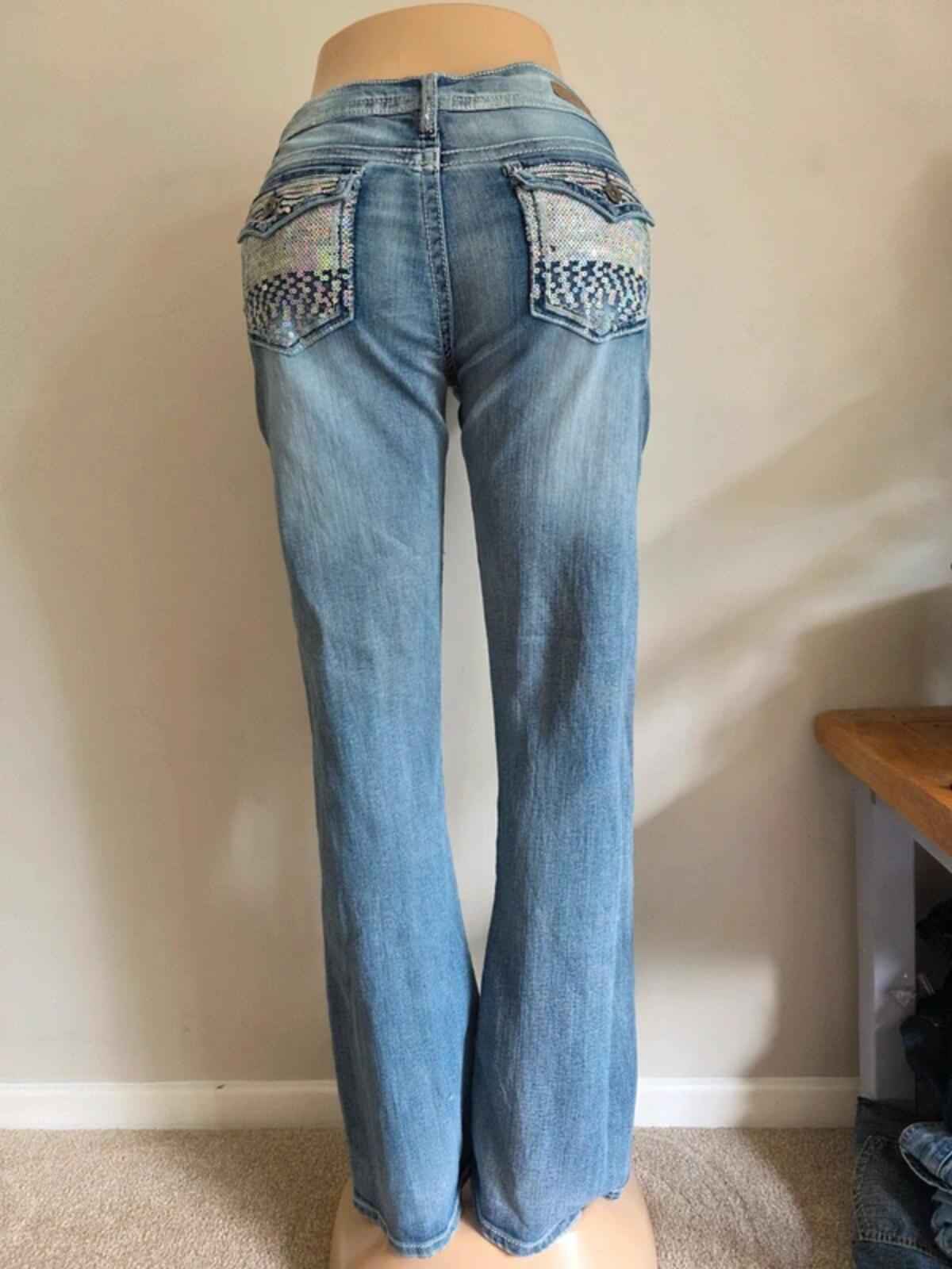 Bongo Low Rise Flared Jeans UK Size 14