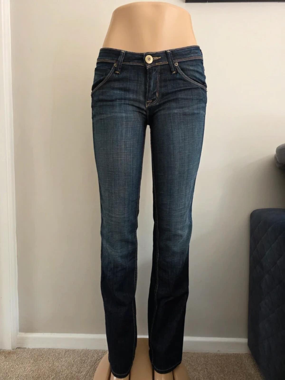 Hudson Low Rise Straight Leg Jeans UK Size 8 Tall