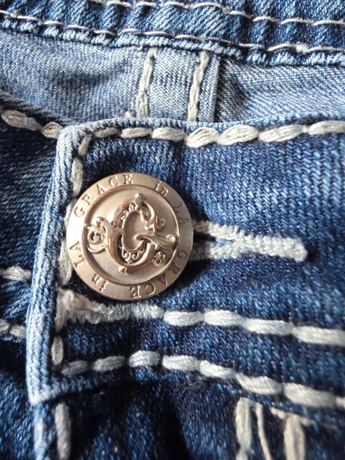 Grace in LA Mid Rise Bootcut Vintage Y2K Jeans UK Size 10 Tall