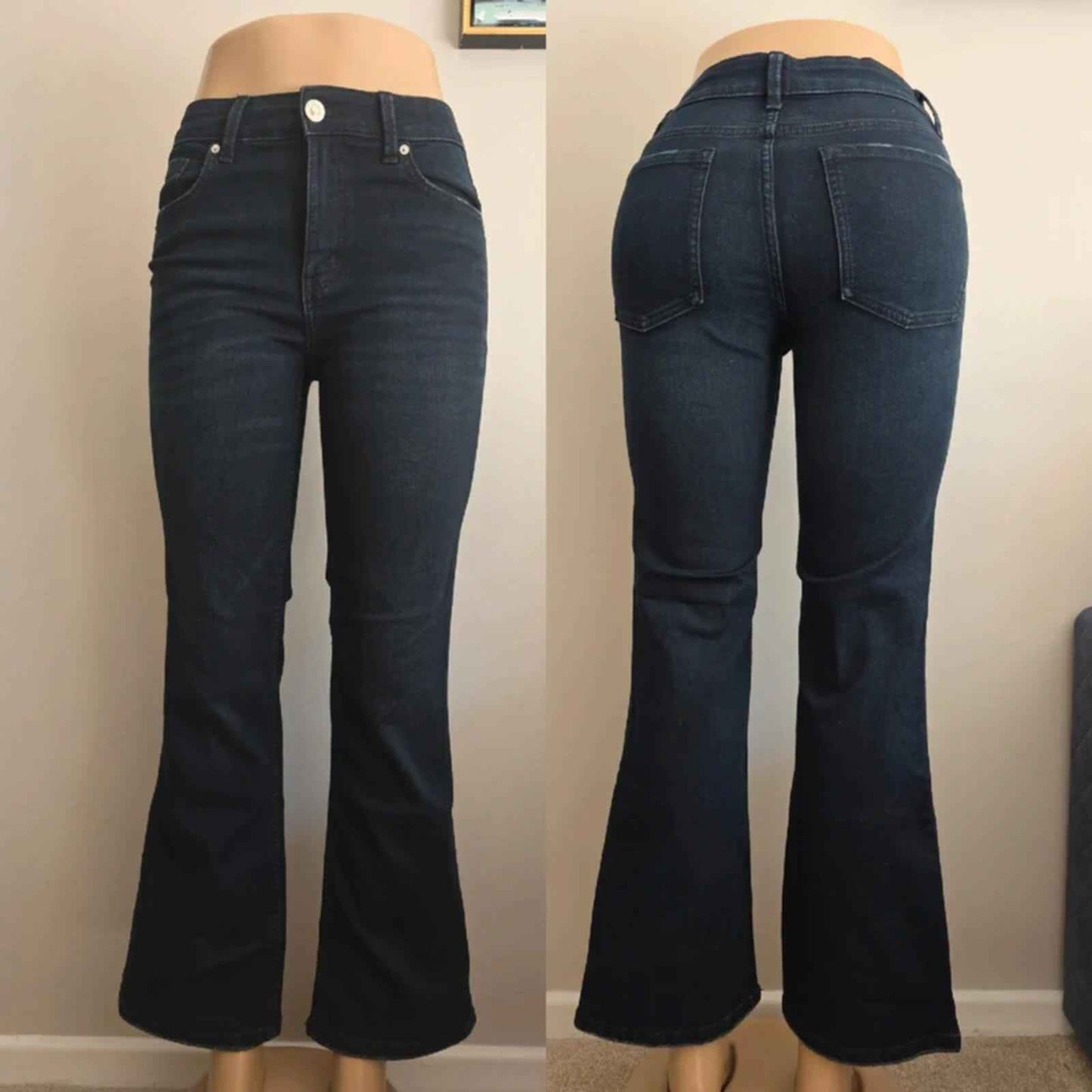 M&S Mid Rise Bootcut Vintage Y2K Jeans UK Size 8/10