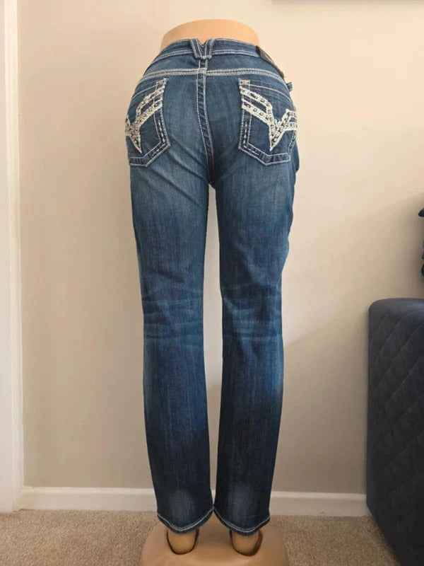 Vigoss Mid Rise Skinny Vintage Y2K Jeans UK Size 12 Petite