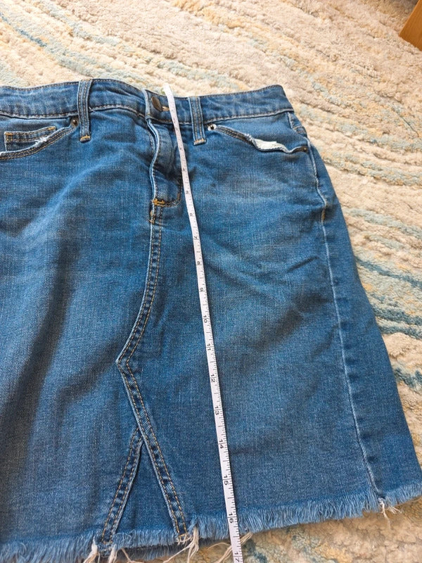 Universal Thread Denim Midi Skirt UK Size 6