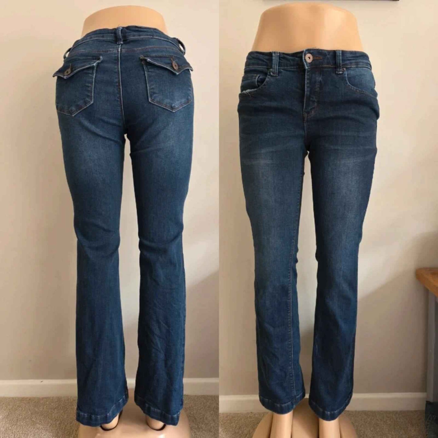 Stitch Star Low Rise Bootcut Jeans UK Size 10