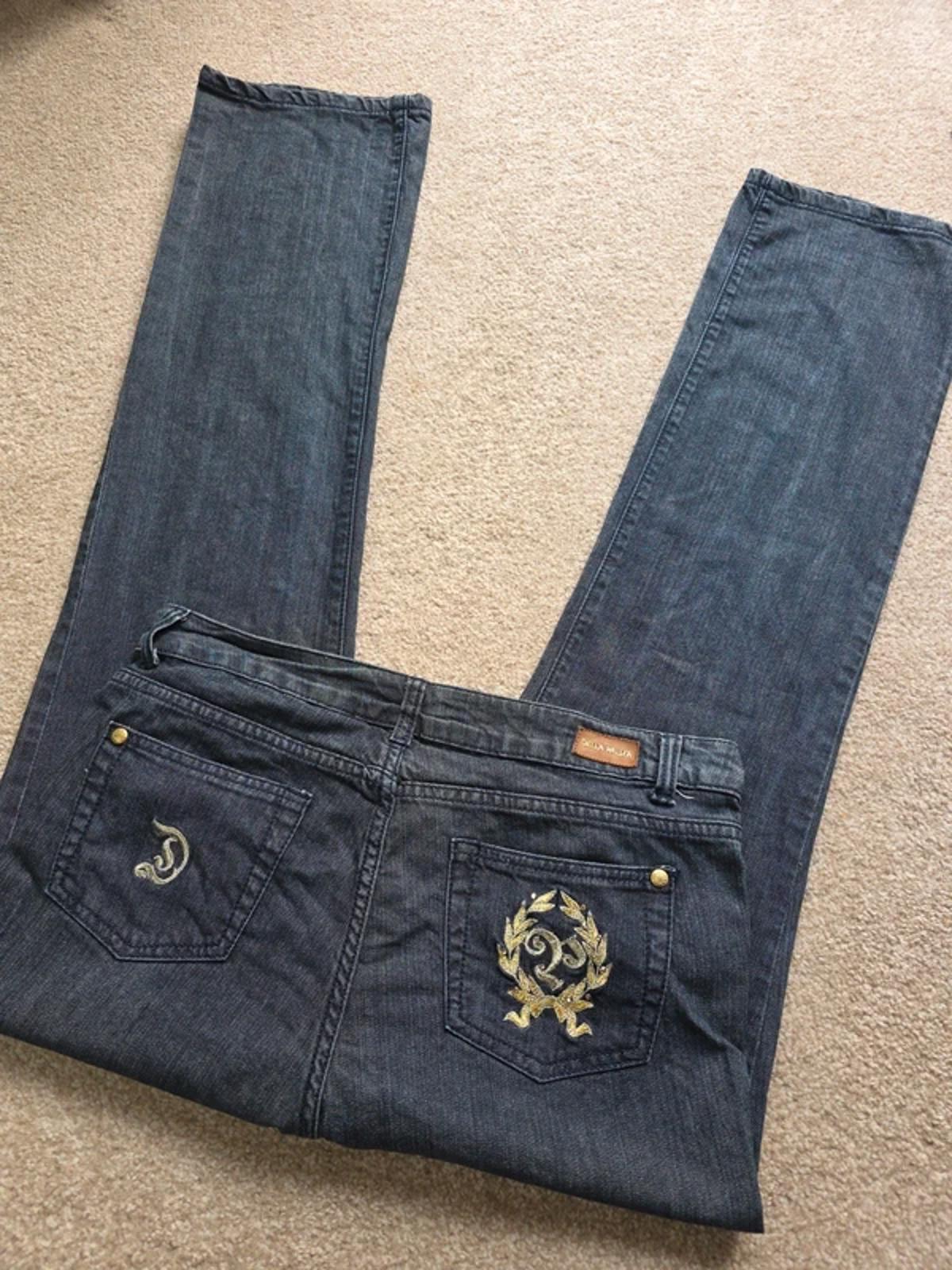 Vintage Y2K Della Palma Mid Rise Straight Jeans UK Size 16 Tall