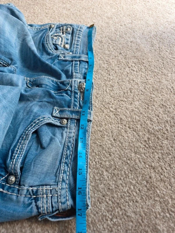 Vintage Y2K Rock Revival Low Rise Bootcut Jeans UK Size 10/12 Tall