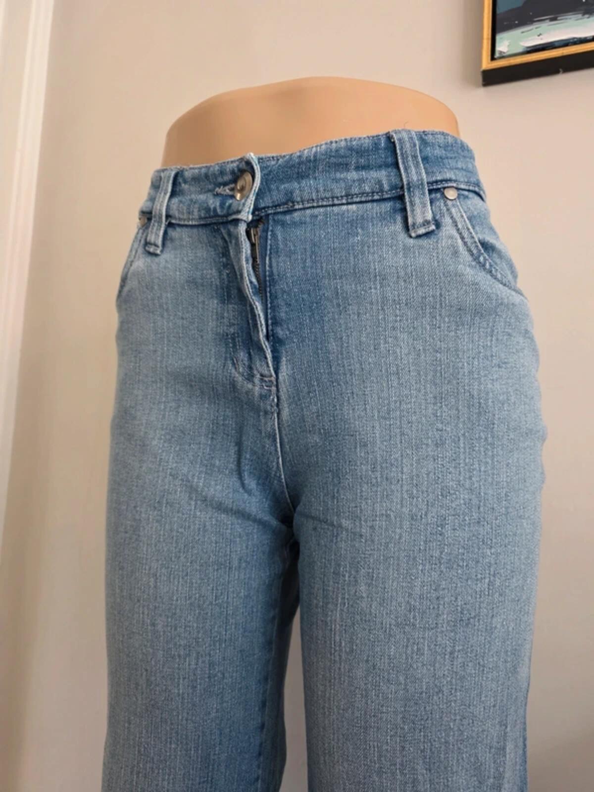 Cecilia Mid Rise Wide Leg Vintage Y2K Jeans UK Size 12