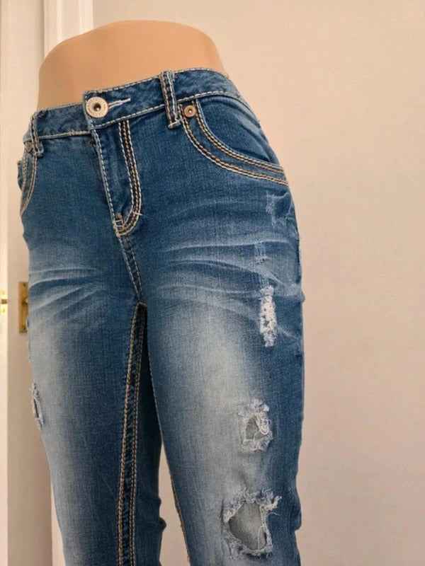 Vintage Y2K Amethyst Mid Rise Bootcut Jeans UK Size 14
