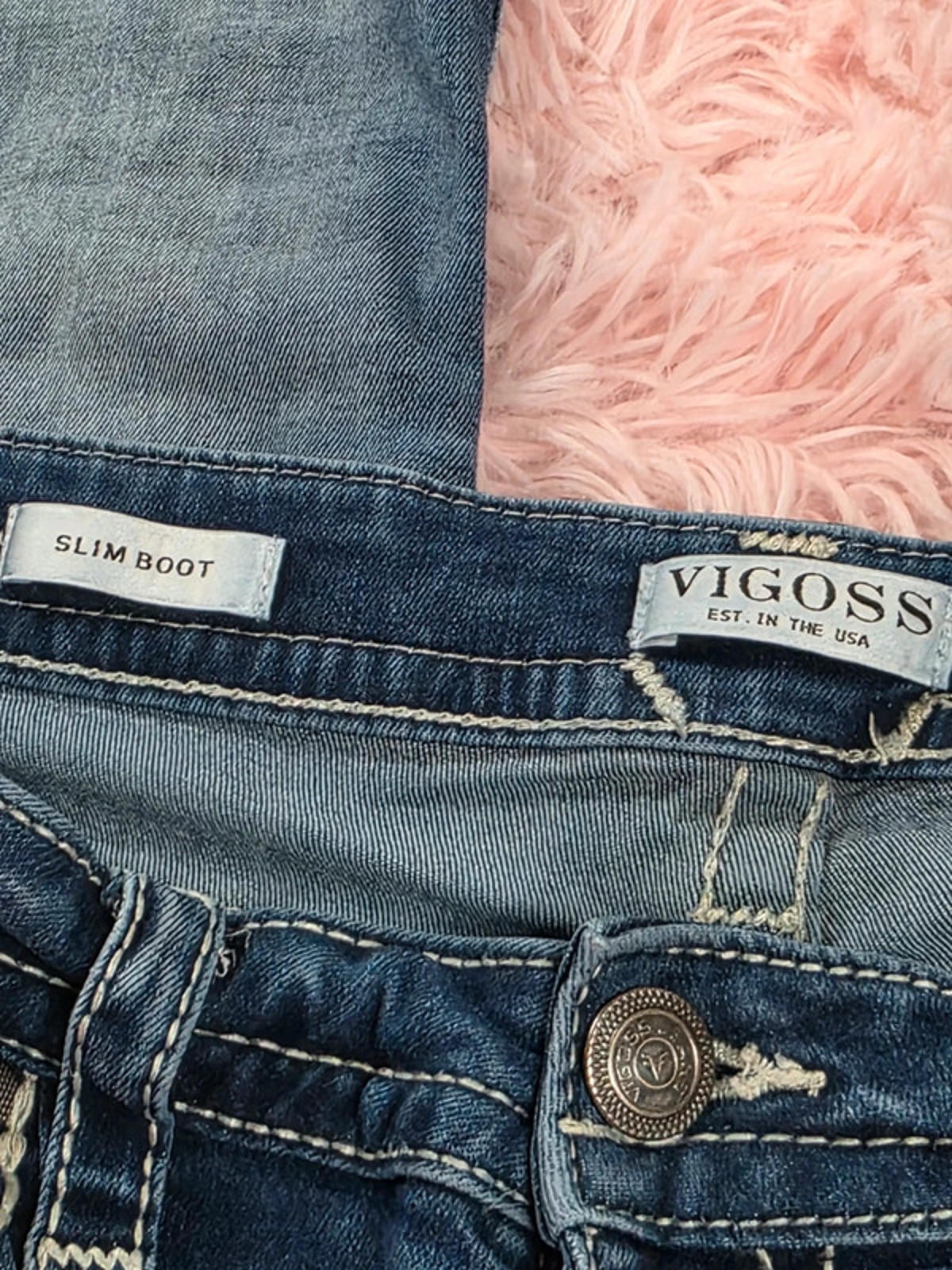 Vintage Y2K Vigoss Mid Rise Slim Boot Jeans UK Size 18 Tall
