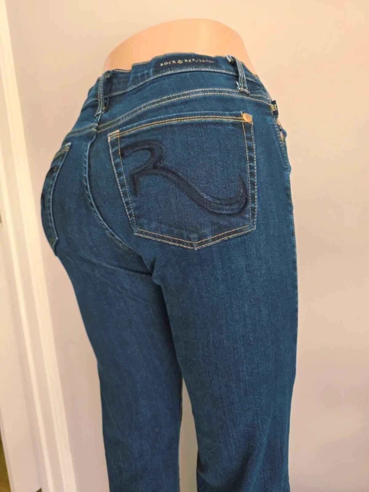 Vintage Y2K Rock & Republic Mid Rise Bootcut Jeans UK Size 8