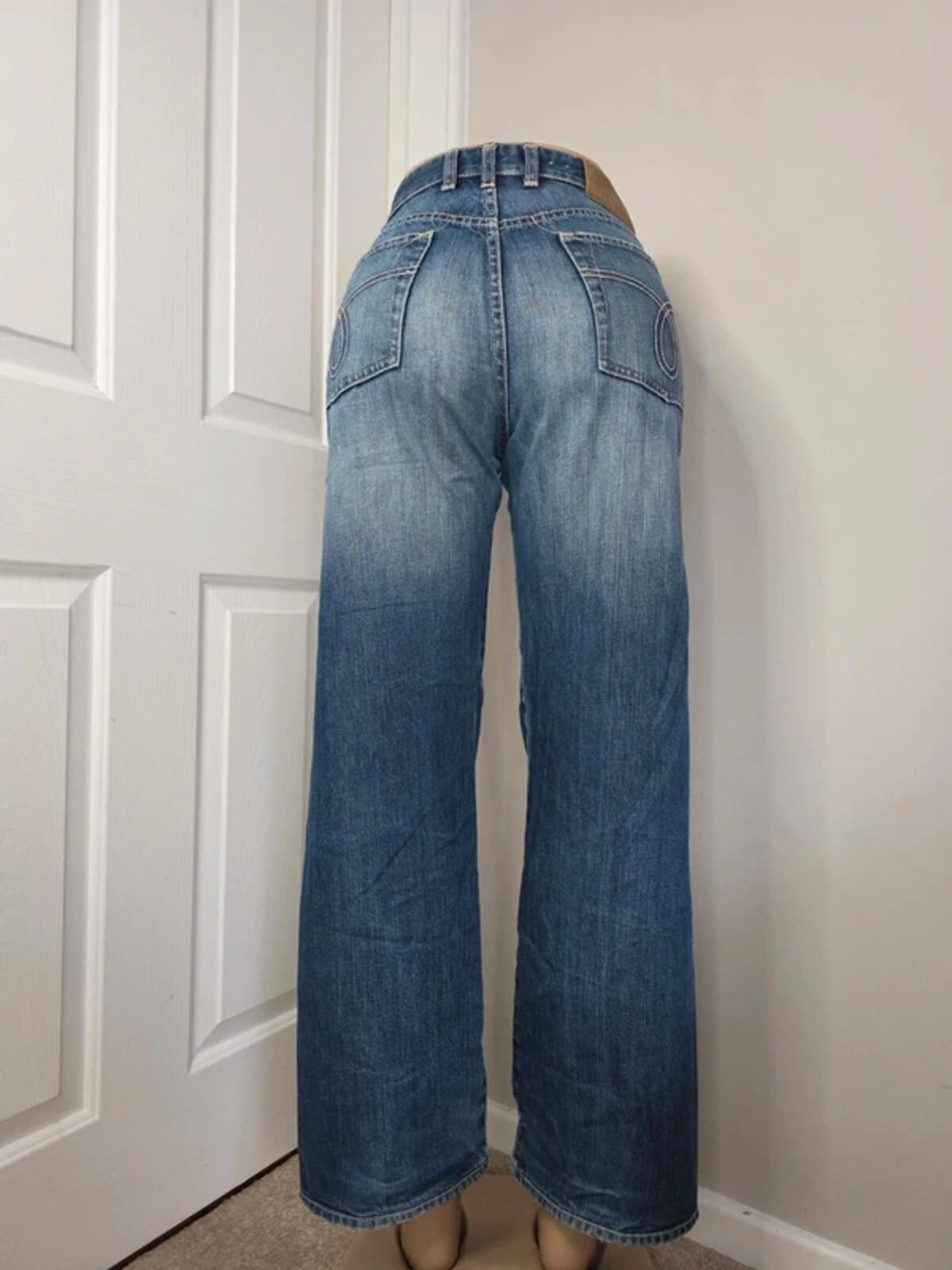 Calvin Klein Mid Rise Relaxed Wide Leg Jeans UK Size 10 Petite