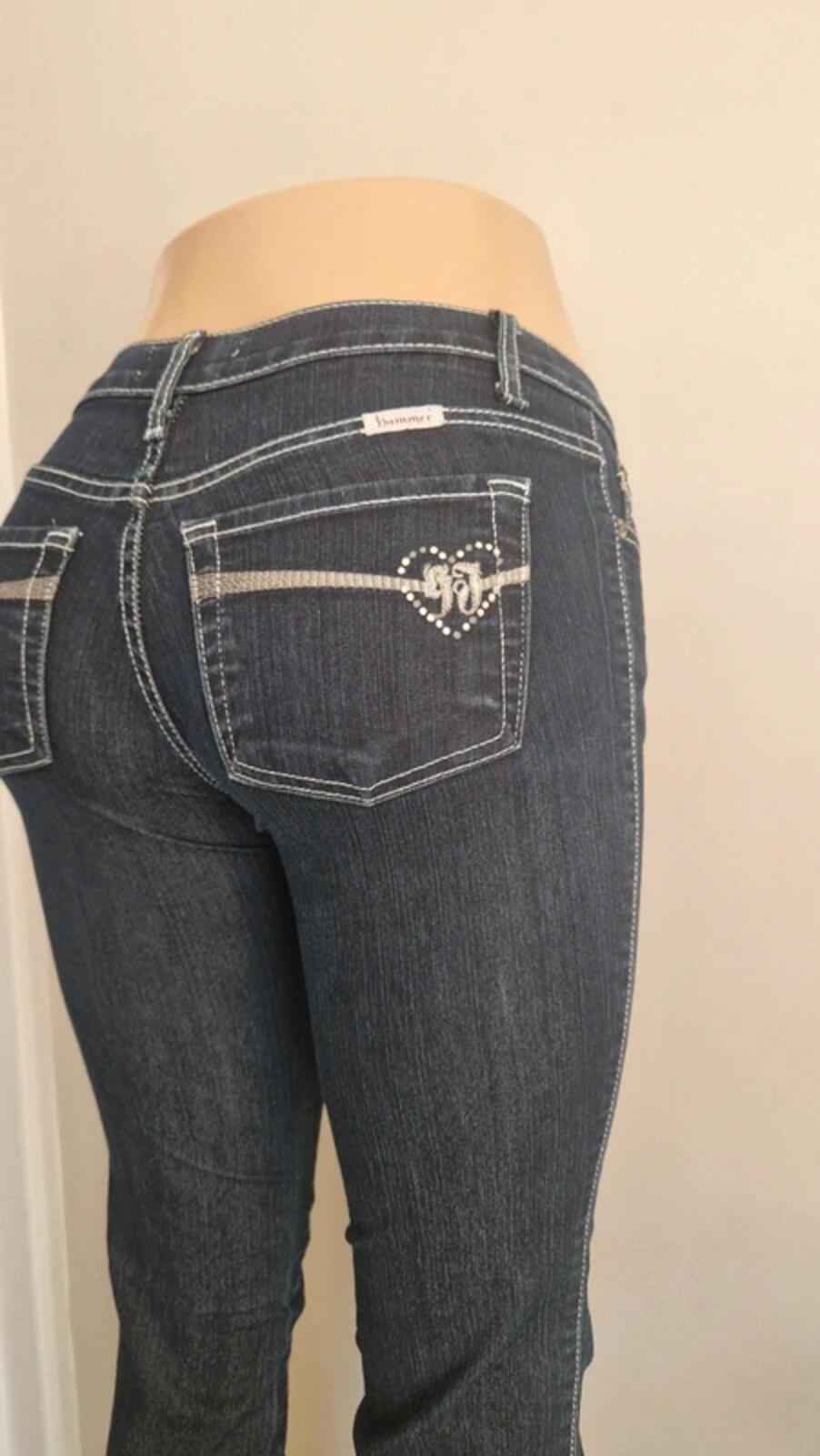 Hammer Low Rise Bootcut Flared Dark Wash Denim Jeans UK 6