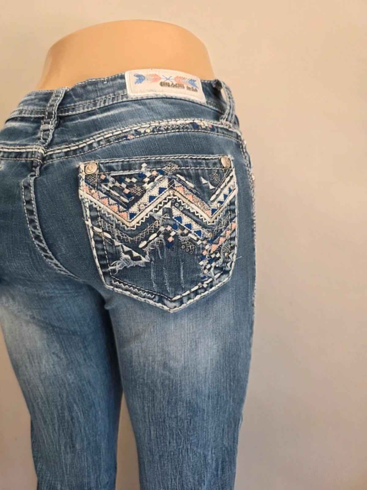 Vintage Y2K Grace in LA Mid Rise Bootcut Jeans UK Size 6 Tall