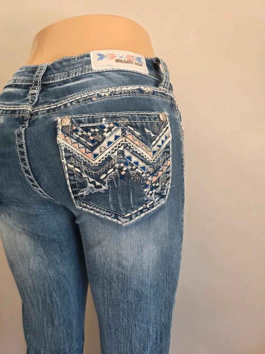 Vintage Y2K Grace in LA Mid Rise Bootcut Jeans UK Size 6 Tall