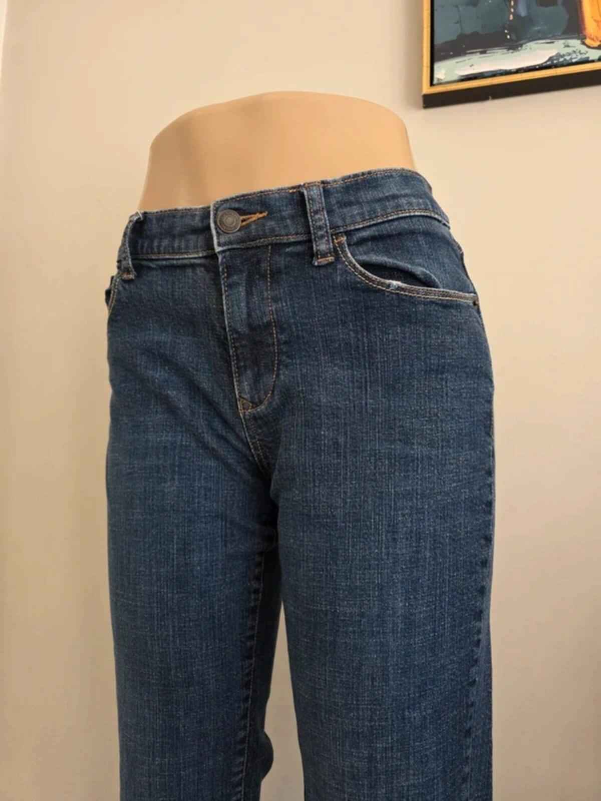 Vintage Y2K Old Navy Mid Rise Wide Leg Bootcut Jeans UK Size 12