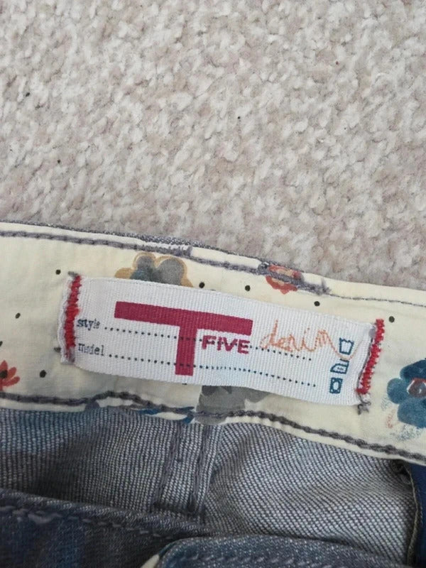 T Five Low Rise Slim Vintage Y2K Jeans UK Size 10