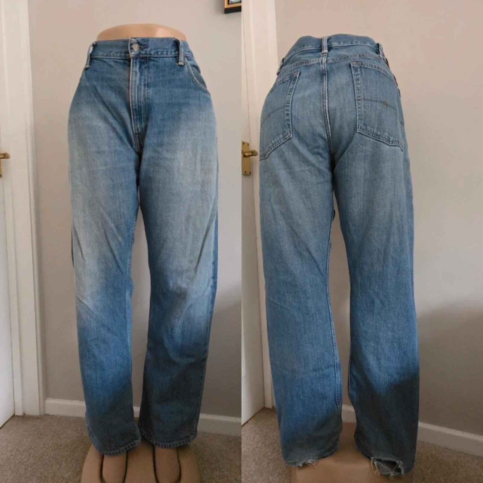 Polo Ralph Lauren High Rise Relaxed Straight Vintage Y2K Jeans UK Size 20/22