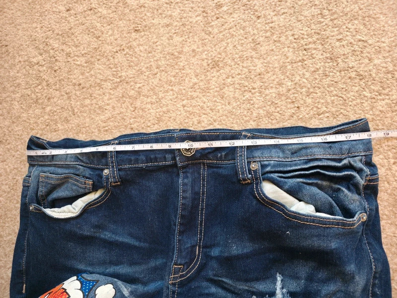 Rutherford Tall Skinny Printed Jeans UK Size 14