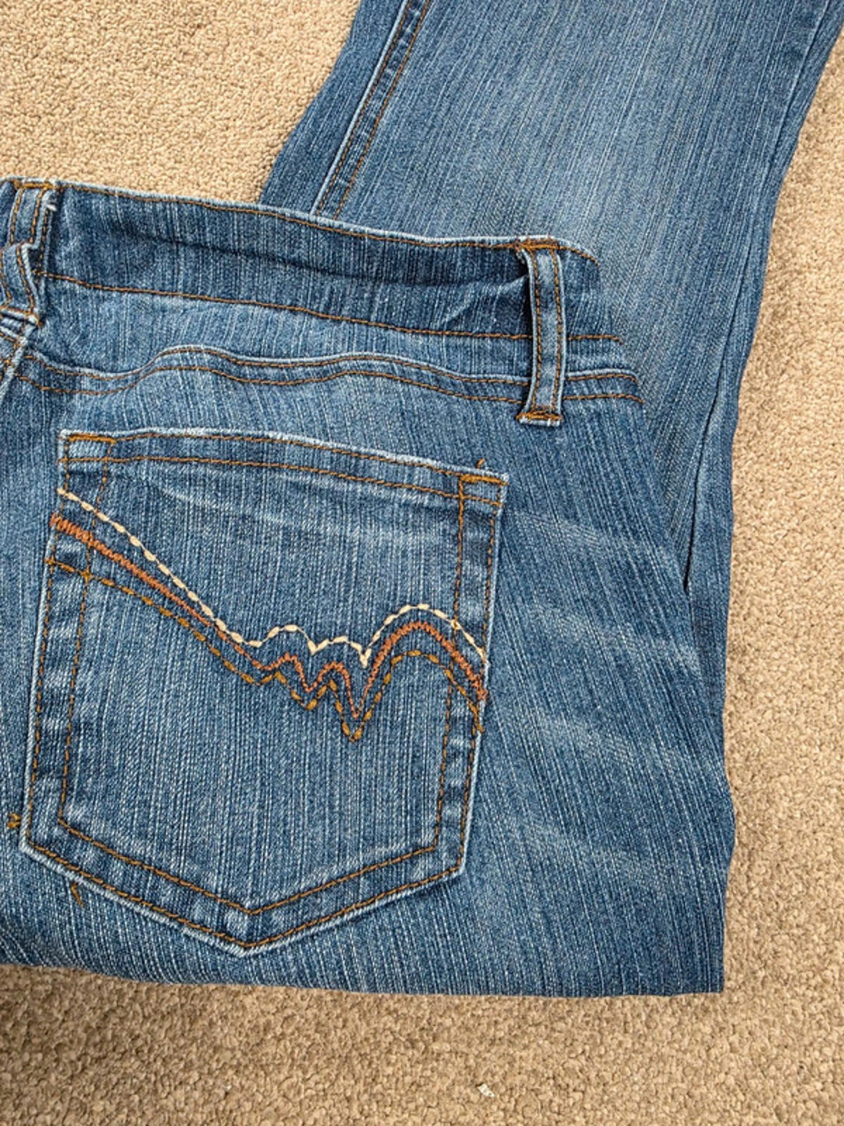 Vintage Y2K L.E.I. Ultra Low Rise Flare Jeans UK Size 8