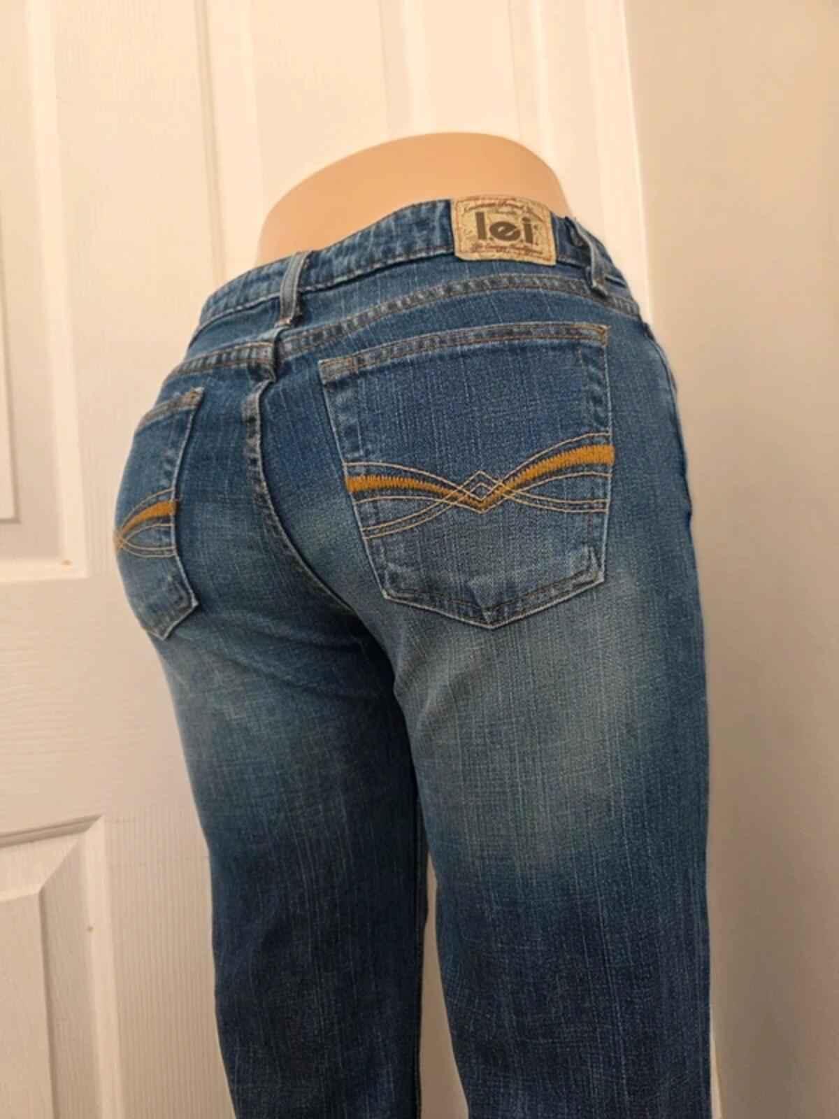 L.E.I. Mid Rise Bootcut Vintage Y2K Jeans UK Size 10 Tall