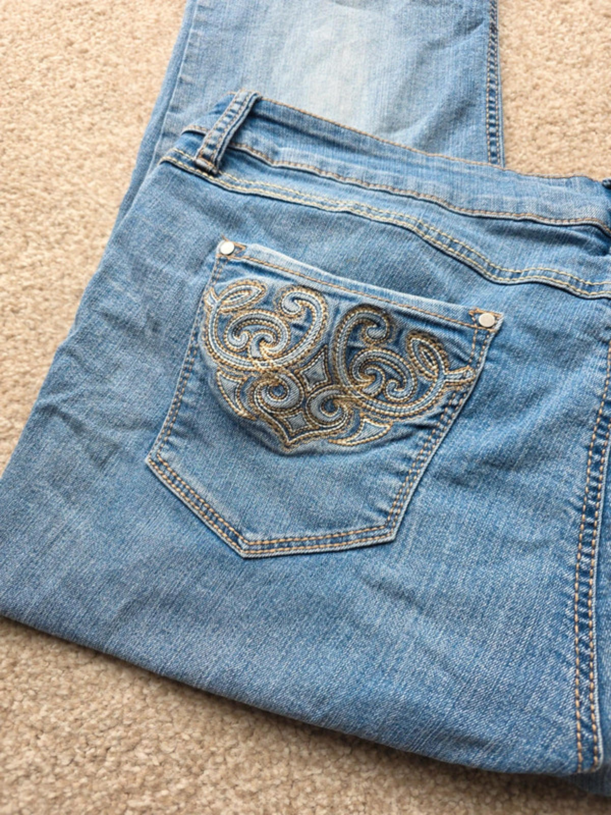 Vintage Y2K Natural Reflections Jeans Mid Rise Flare size 18
