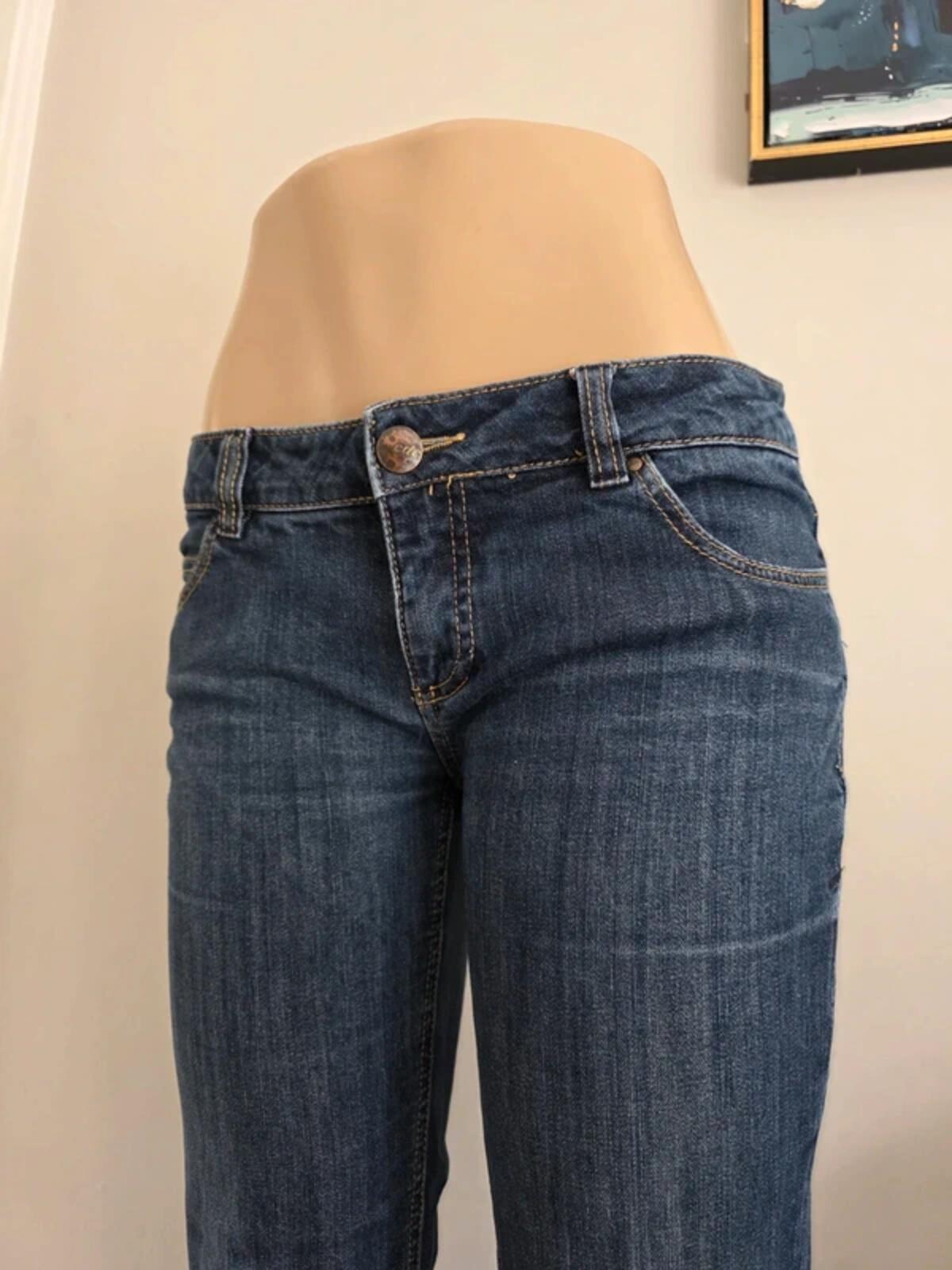 EDC By Esprit Ultra Low Rise Cropped Jeans UK Size 10