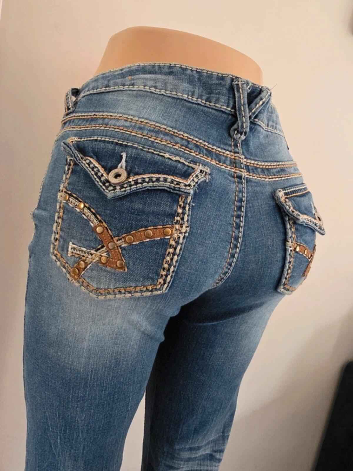 Vintage Y2K Amethyst Mid Rise Bootcut Jeans UK Size 14