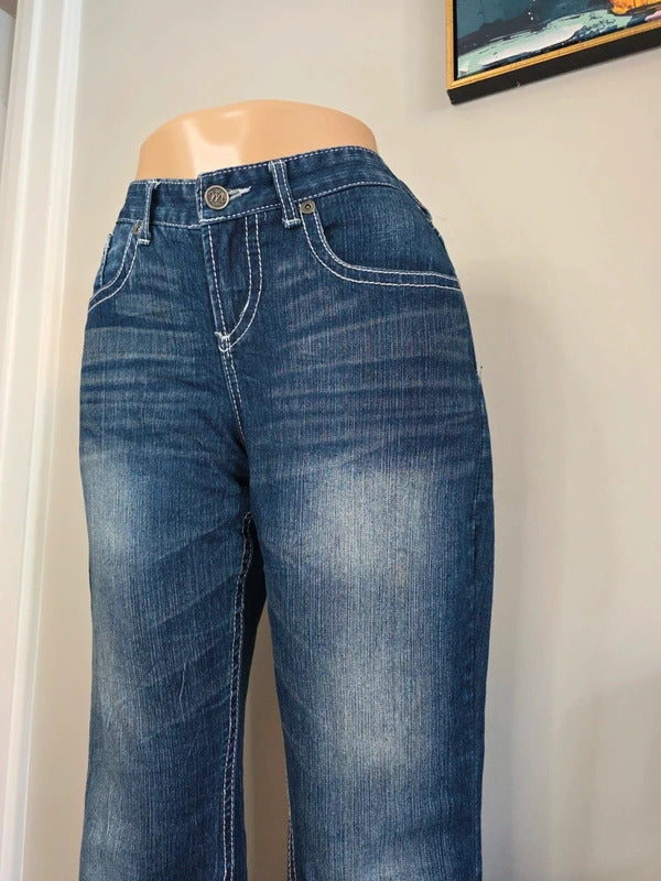 Maurices Tall Mid Rise Relaxed Bootcut Vintage Y2K Jeans UK Size 10/12