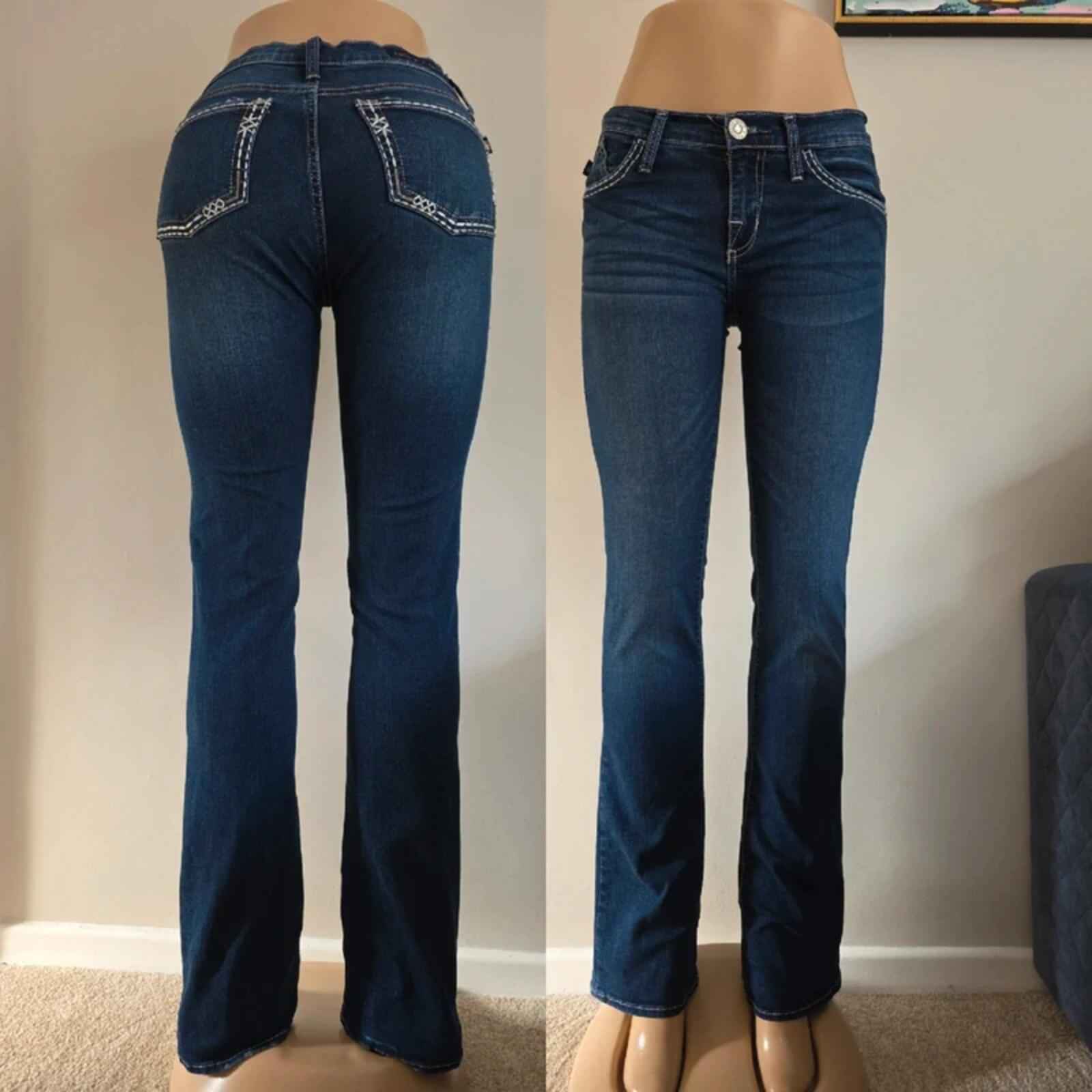 Rock & Republic Low Rise Bootcut Vintage Y2K Jeans UK Size 6