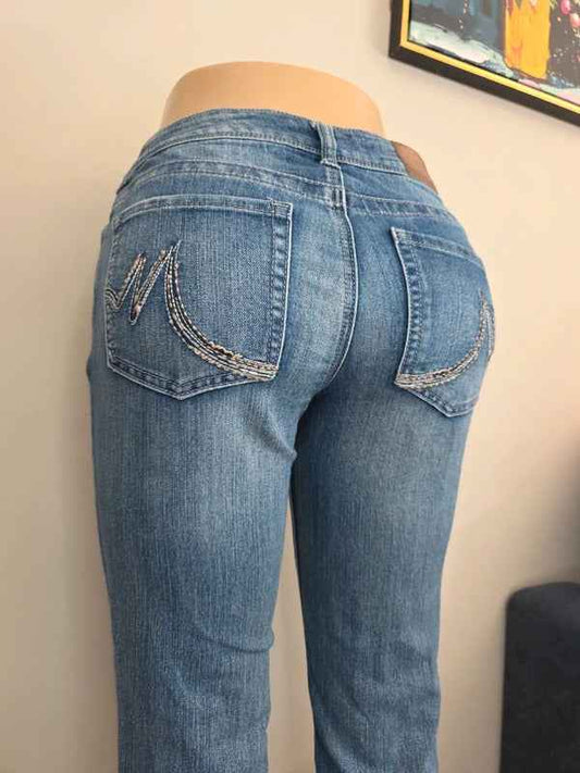 Maurices Low Rise Baby Bootcut Vintage Y2K Jeans UK Size 8