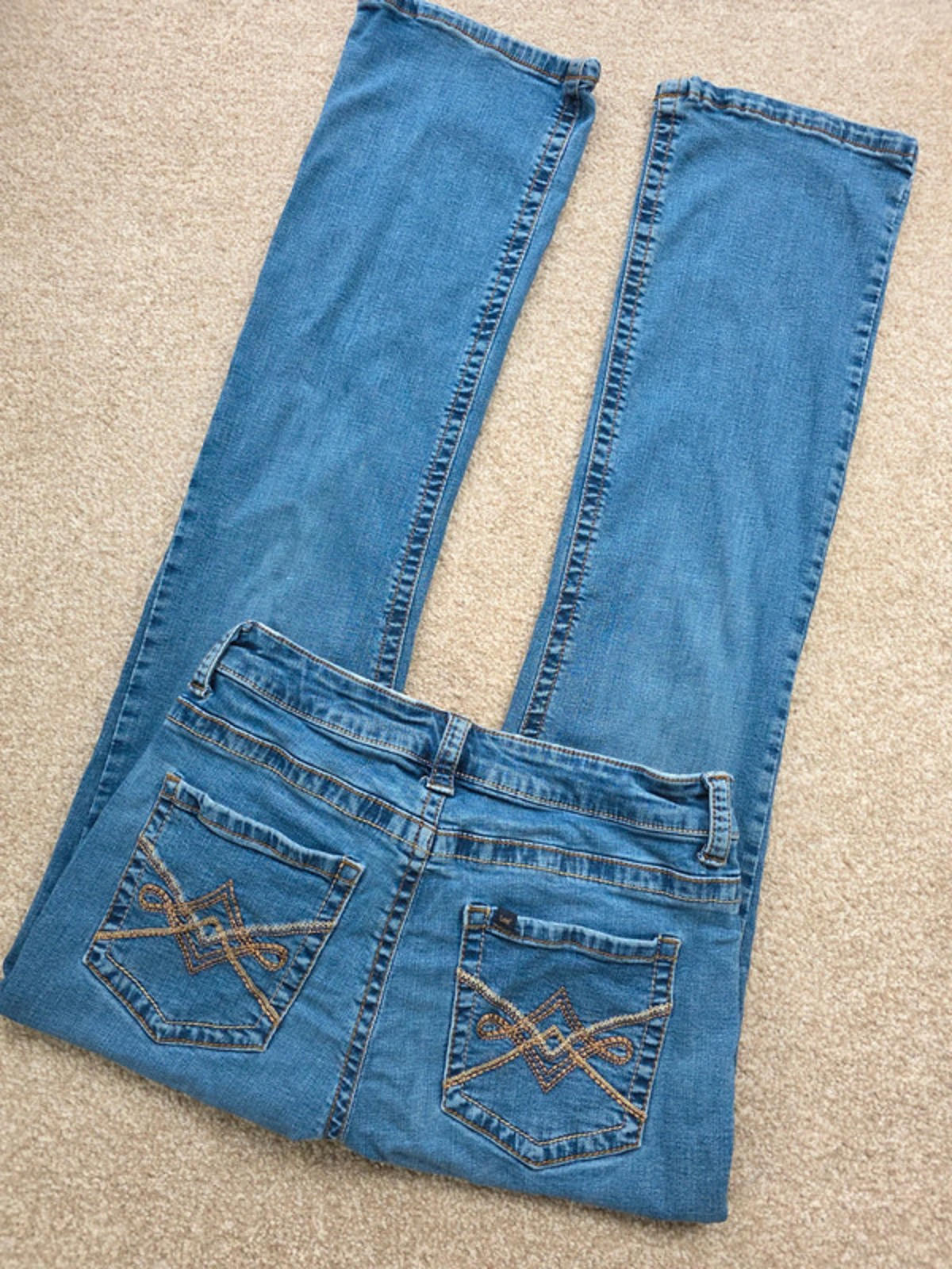 Vintage Y2K Lee Mid Rise Bootcut Jeans UK Size 10 Petite