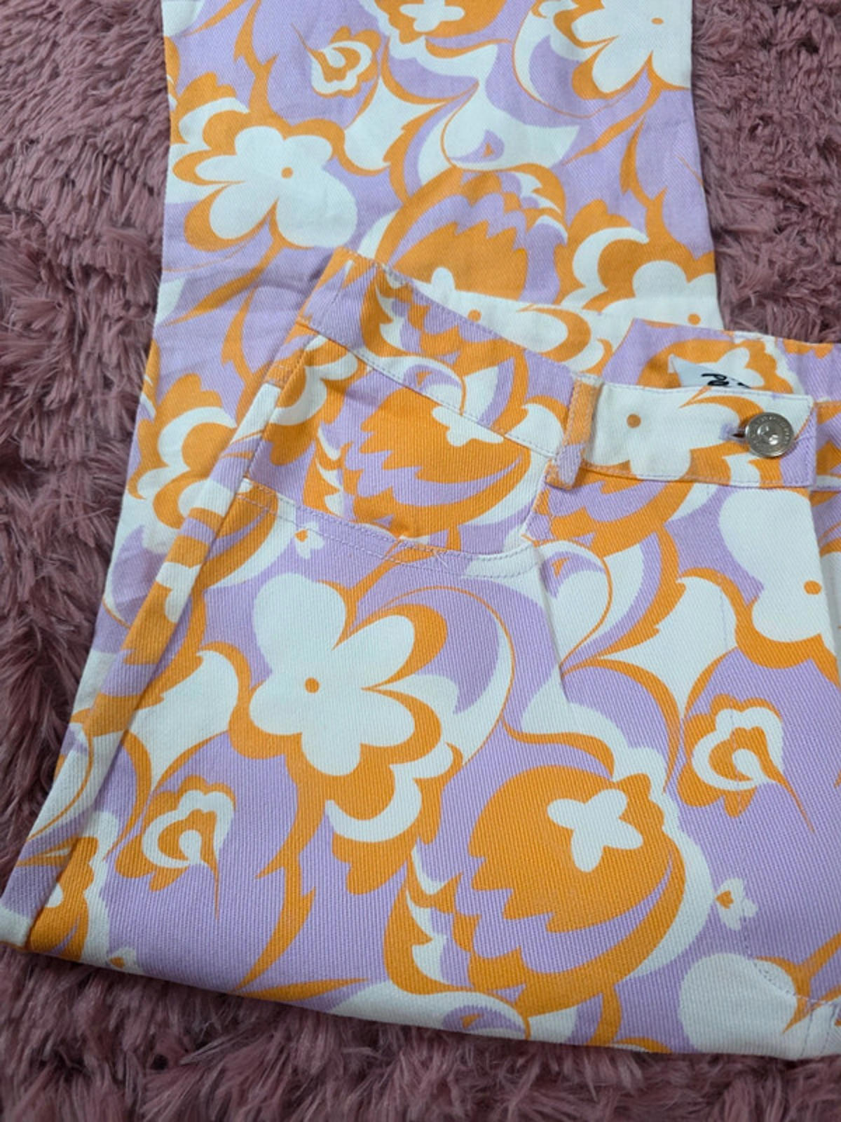 Princess Polly Floral Flared High Rise Trousers UK size 8/10