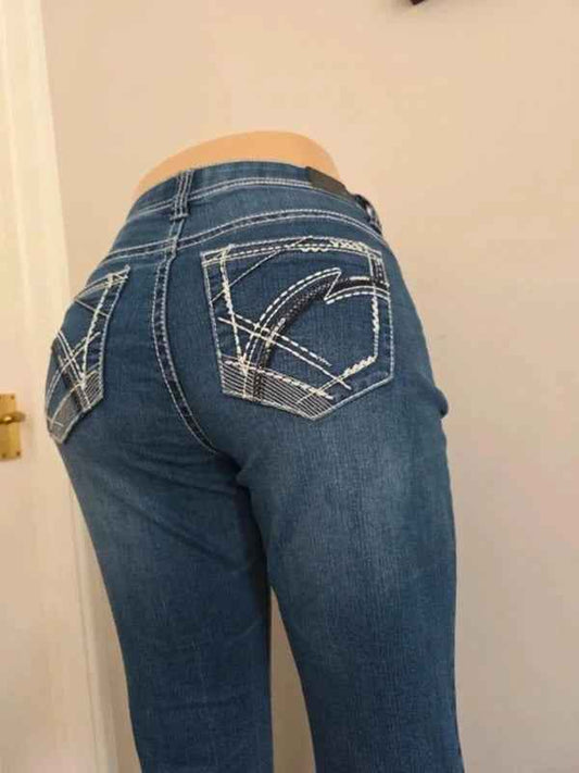 Love Indigo Mid Rise Bootcut Vintage Y2K Jeans UK Size 12