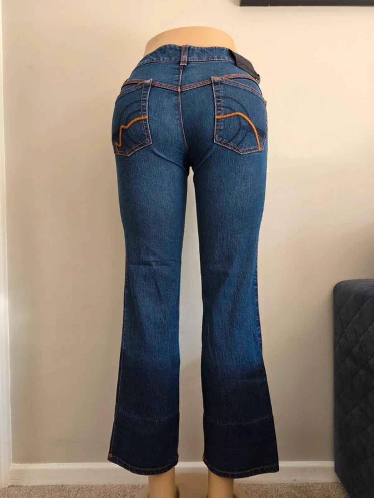 Ecko Red Low Rise Bootcut Jeans UK Size 8 Petite