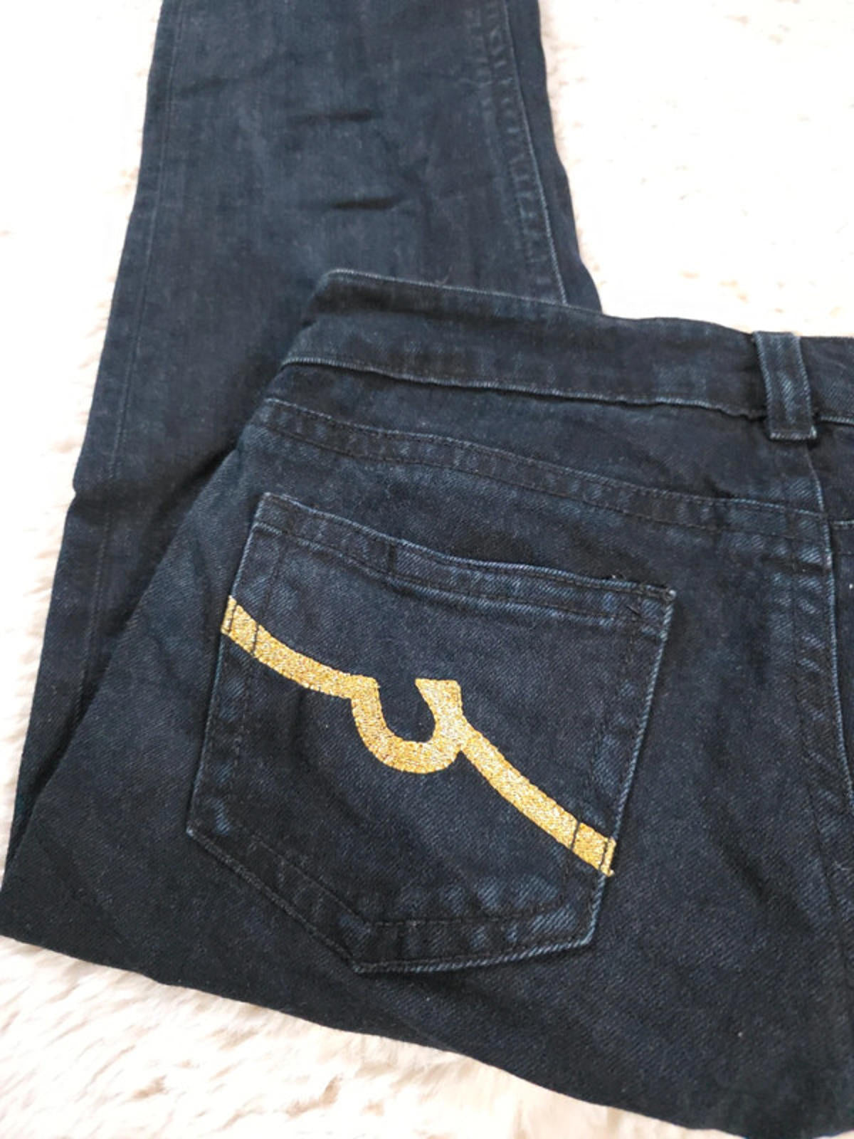 Vintage Y2K Denim Low Rise Straight Jeans UK Size 12 Tall