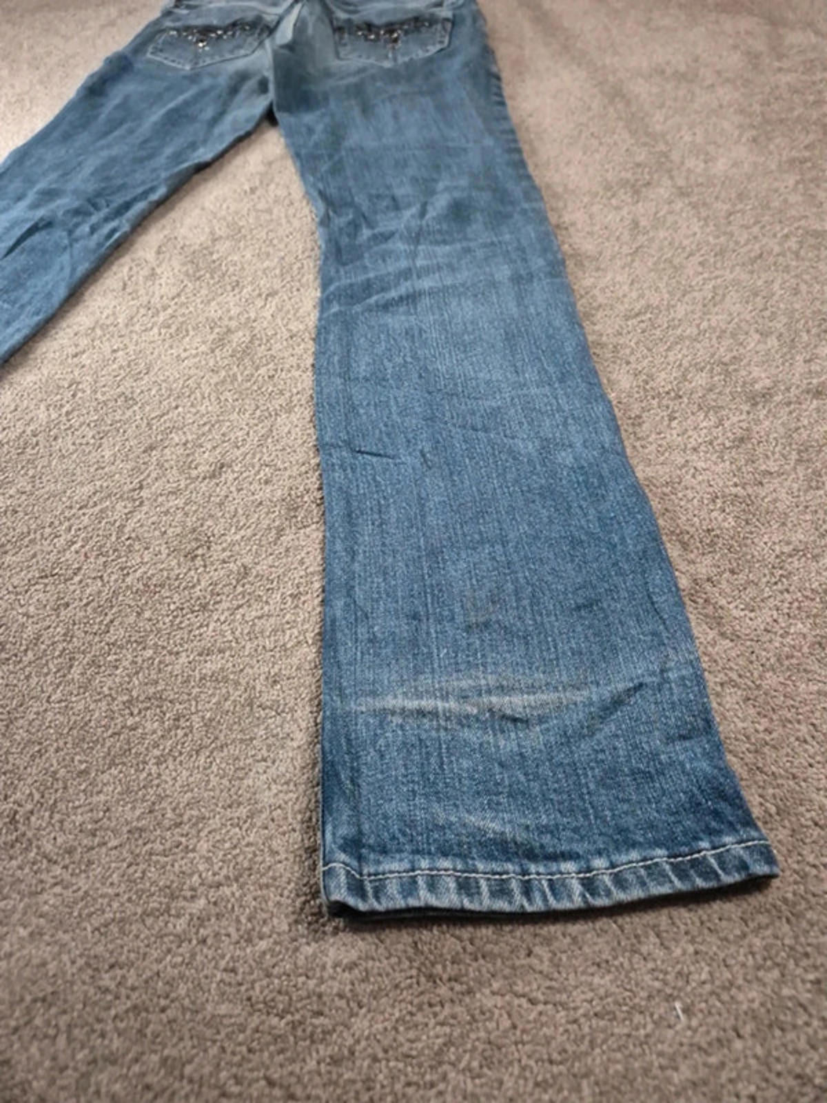 Vintage Y2K Rhinestone Low Rise straight Jeans – UK 10/12