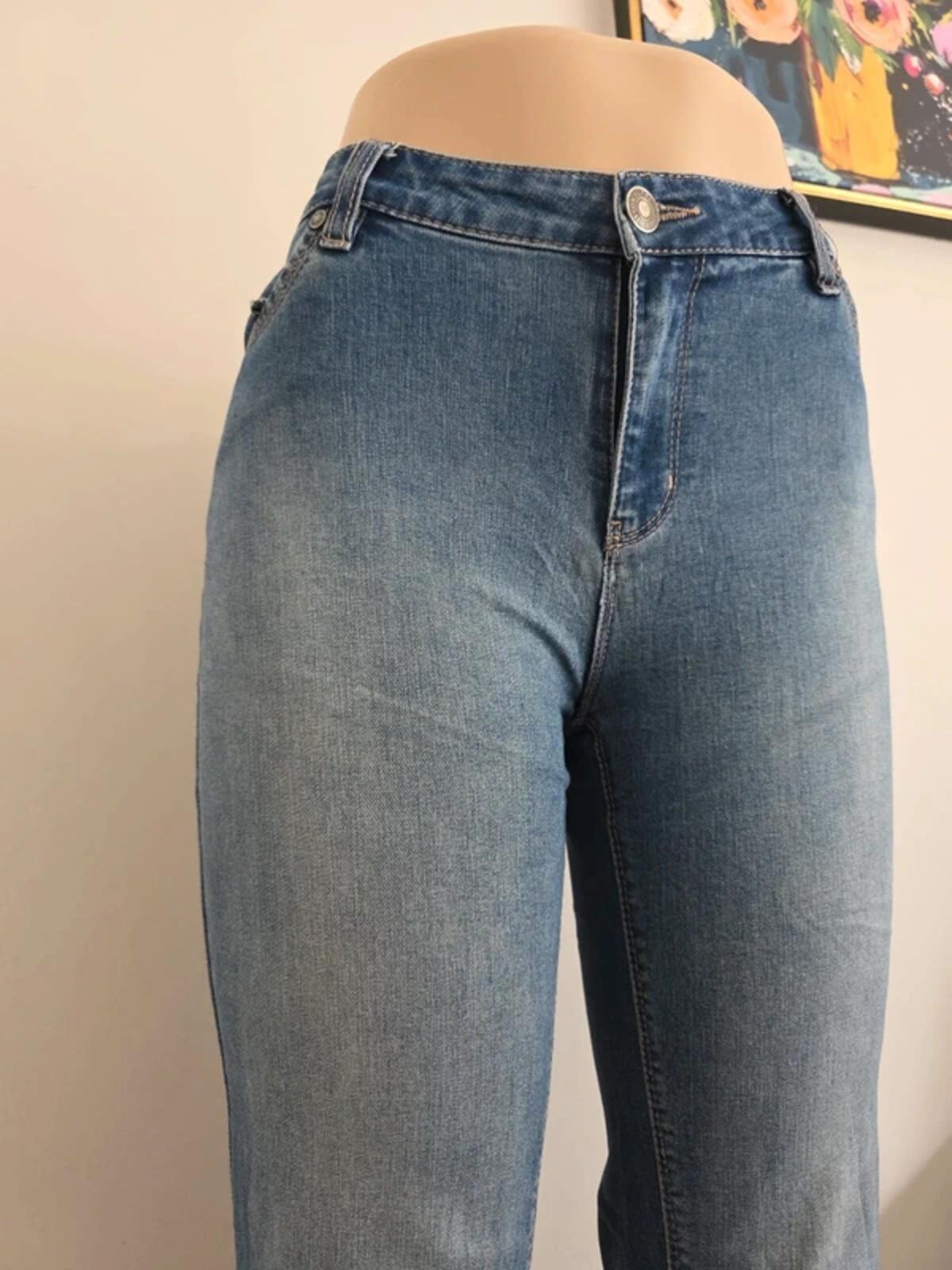 Buffalo David Bitton Mid Rise Straight Vintage Y2K Jeans UK Size 10/12 Petite