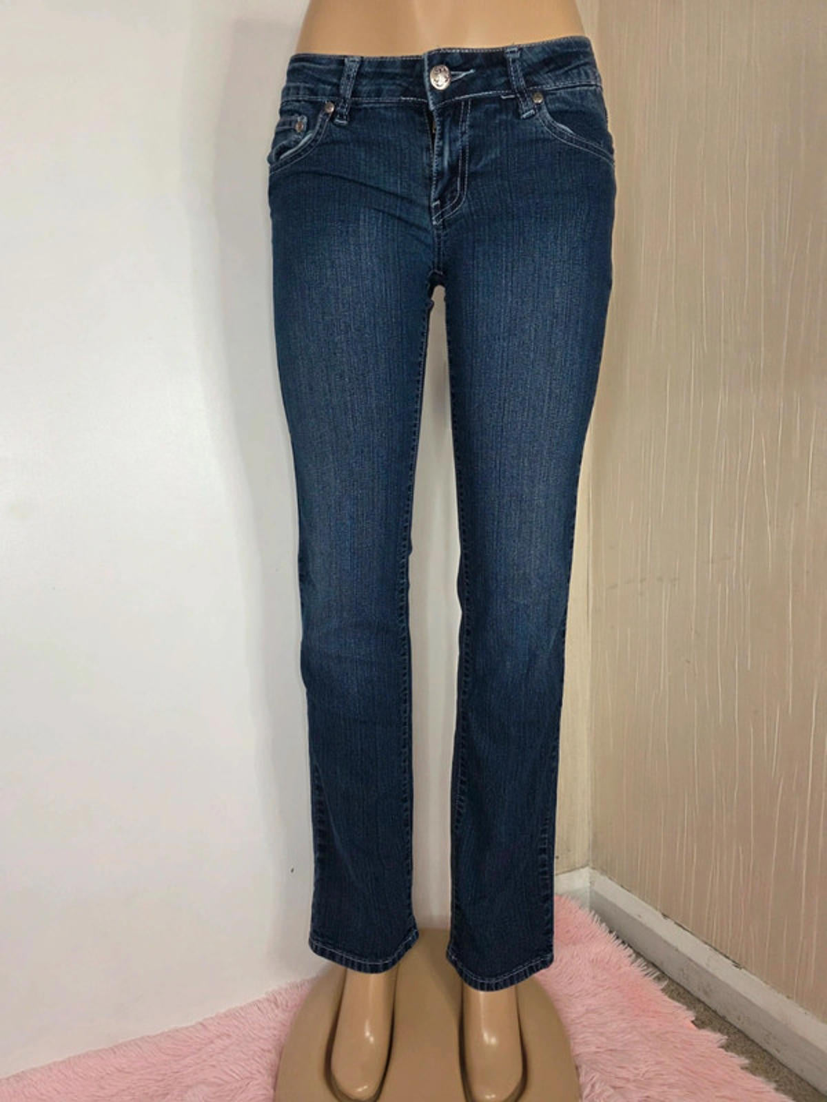 Y2K Give Me 5ive Super Low Rise Bootcut Jeans UK Size 8