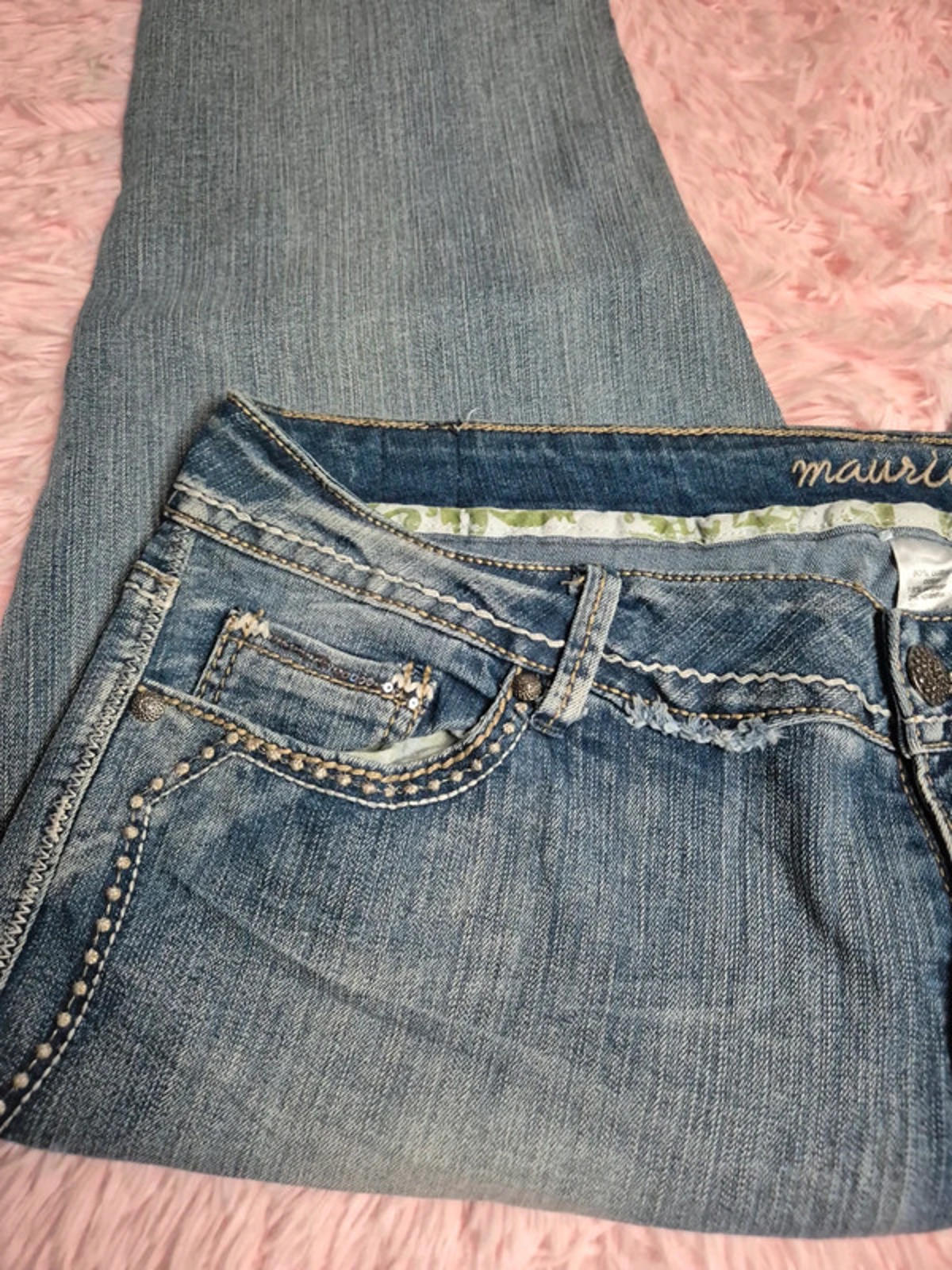 Vintage Y2K Maurices Straight Mid Rise Jeans UK 18 Petite