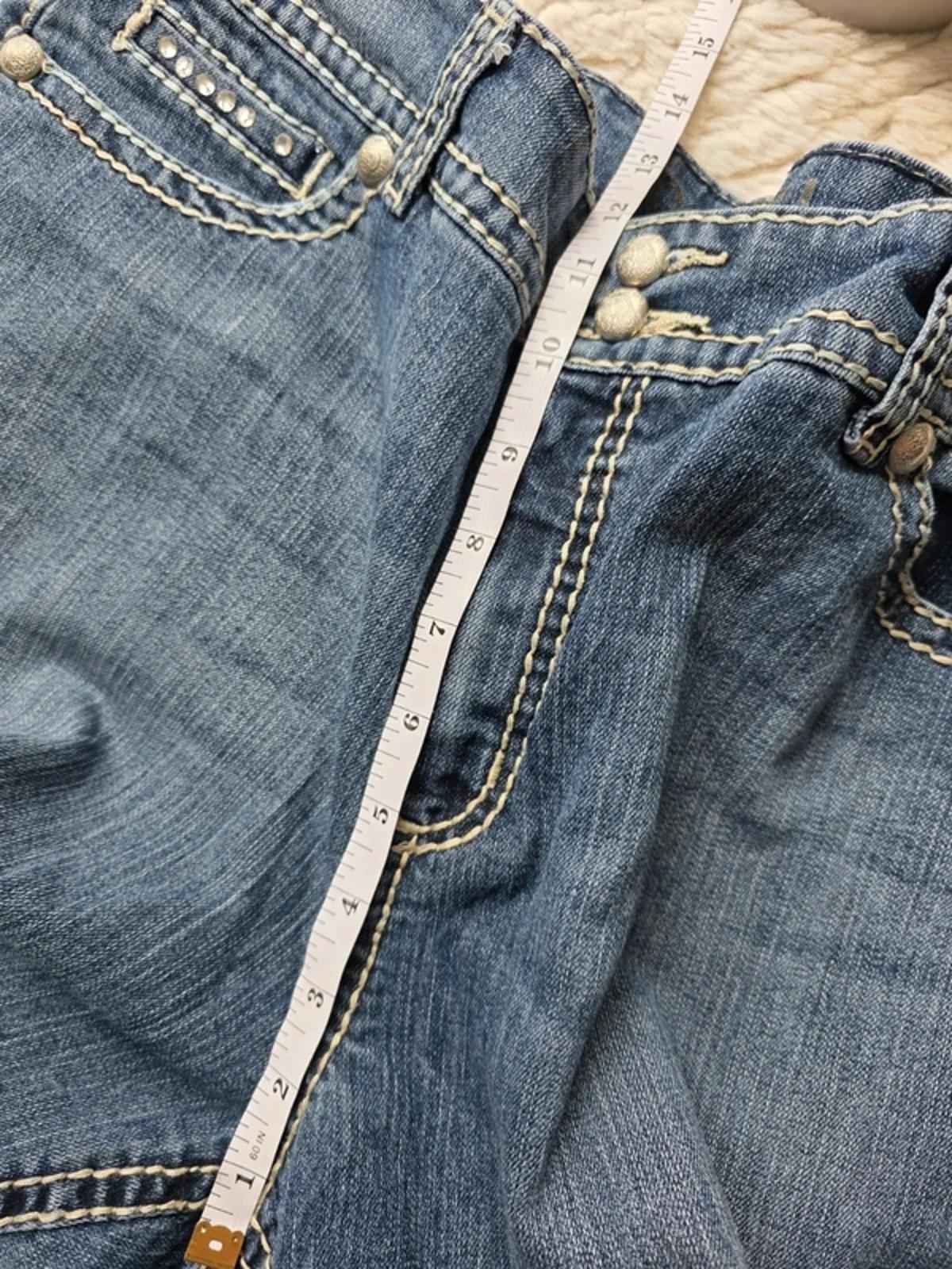 Vintage Y2K Code Bleu Low Rise Cropped Bootcut Jeans UK 16