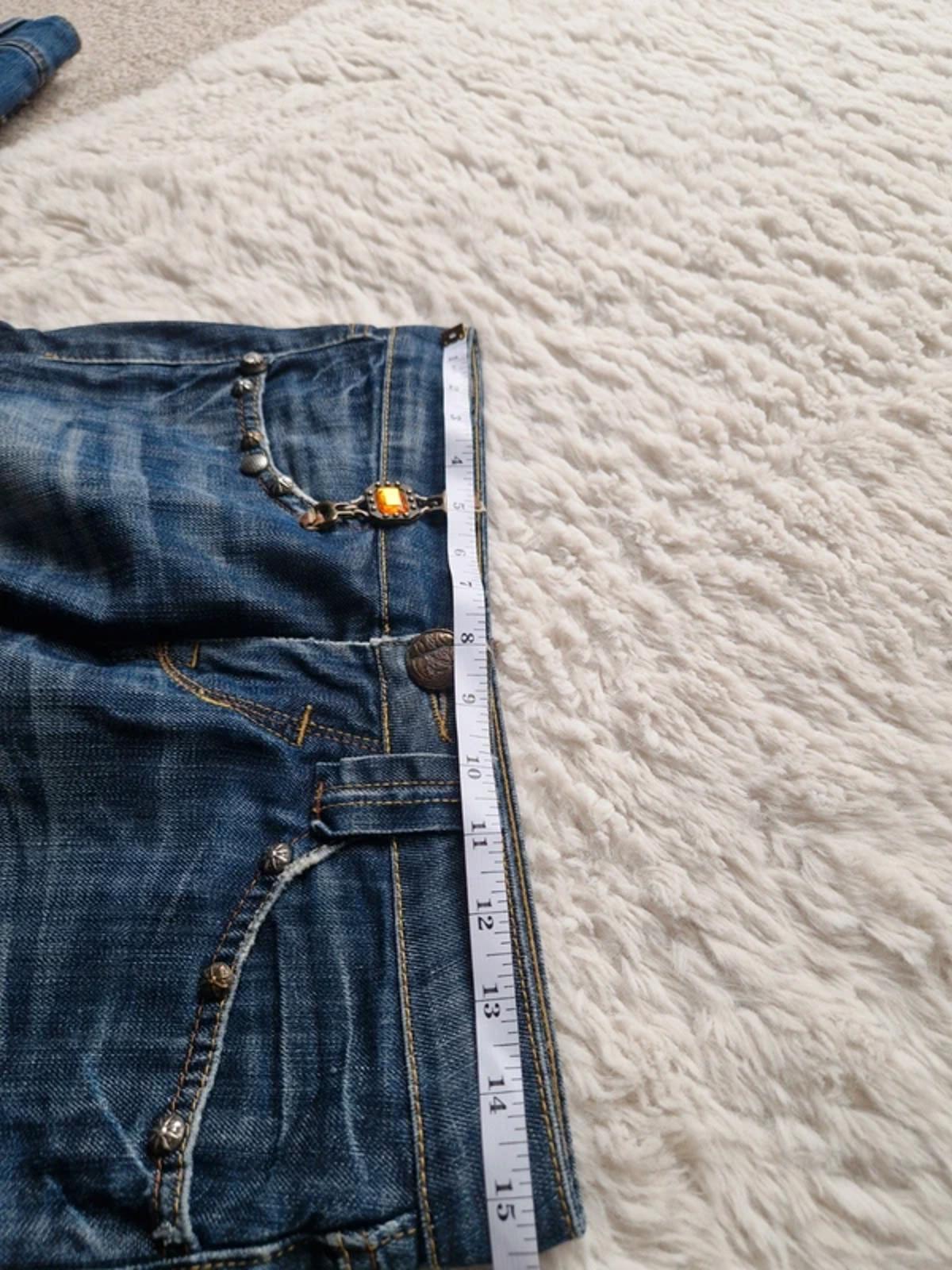 Y2K "Dolce & Gabbana" Party Night Low Rise Bootcut Tall Indie Grunge Festival Denim UK 10 Tall