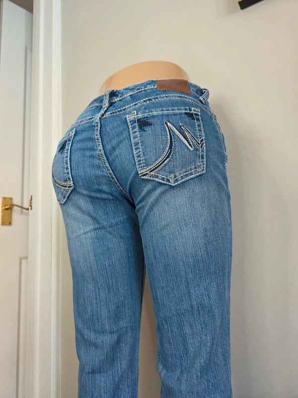 Maurices Low Rise Baby Bootcut Vintage Y2K Jeans UK Size 8