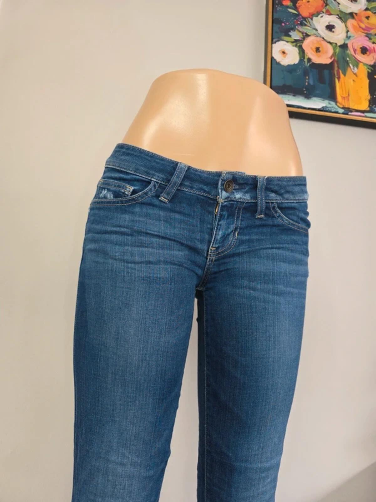 Guess Ultra Low Rise Straight Vintage Y2K Jeans UK Size 6 Tall