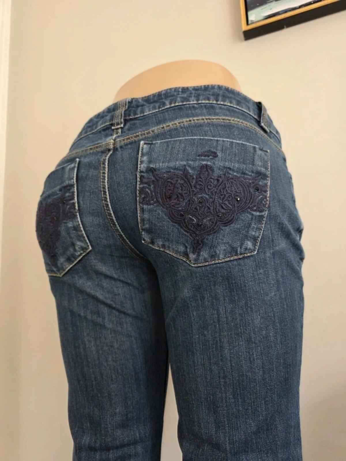 EDC By Esprit Ultra Low Rise Cropped Jeans UK Size 10