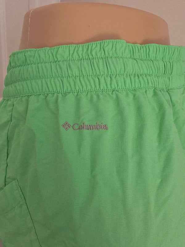 Columbia Neon Green Running Sports Shorts UK Size 8/10