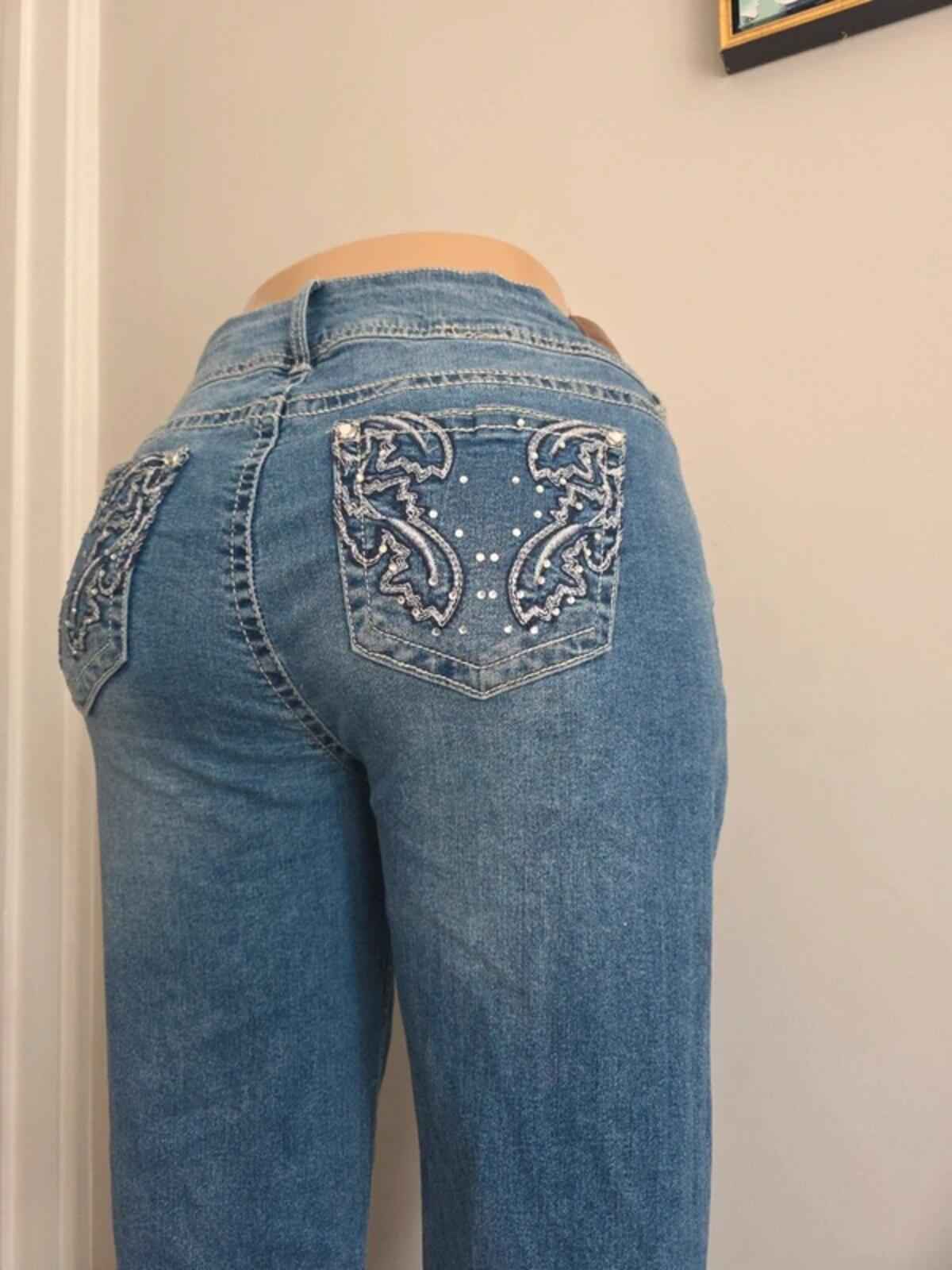 Wallflower Vintage Y2K High Rise Petite Bootcut Jeans UK Size 16 Petite