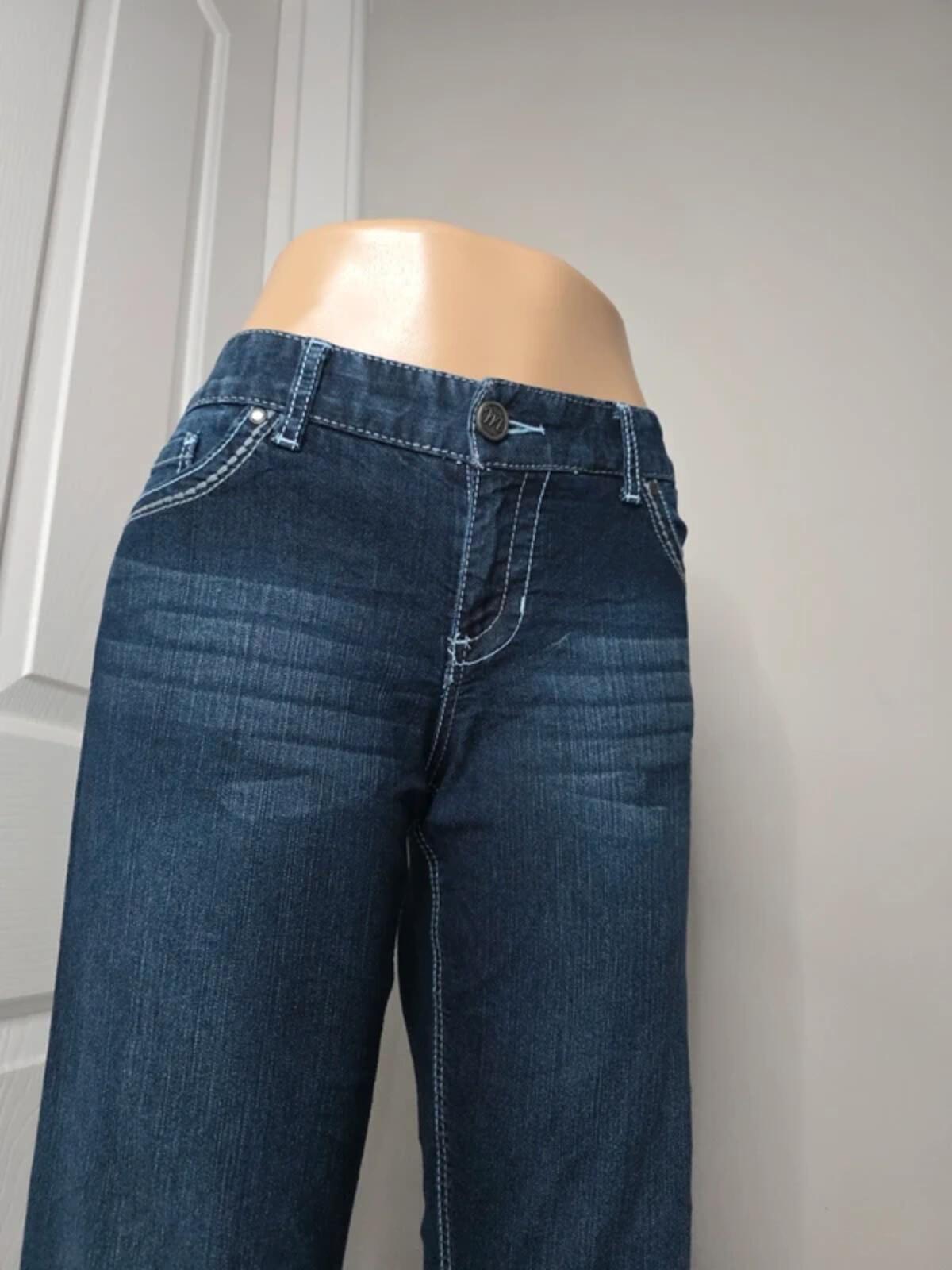 Maurices Mid Rise Wide Bootcut Jeans UK Size 10/12 Vintage Y2K