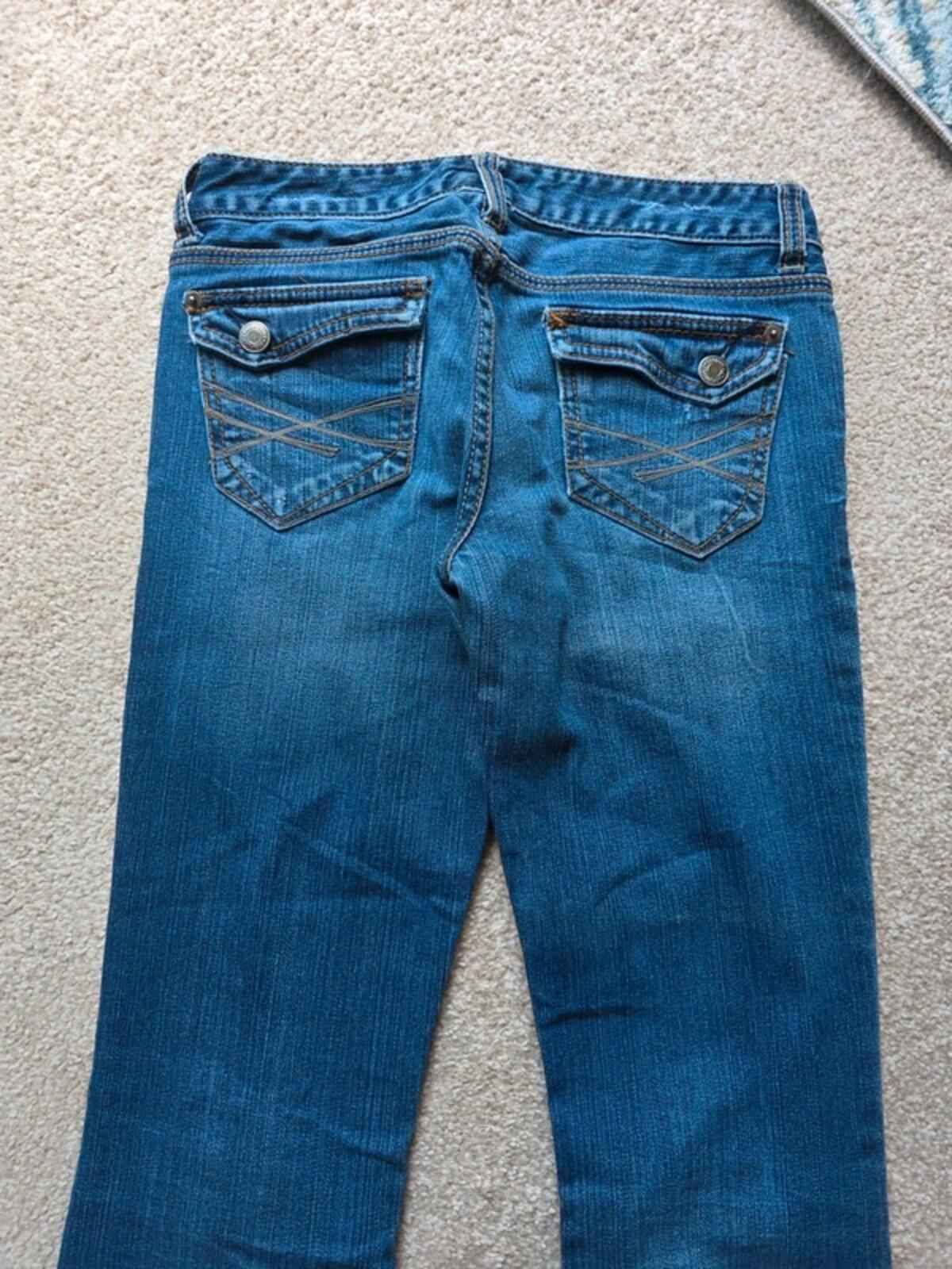 Vintage Y2K Aeropostale Ultra Low Rise Bootcut Jeans UK Size 4