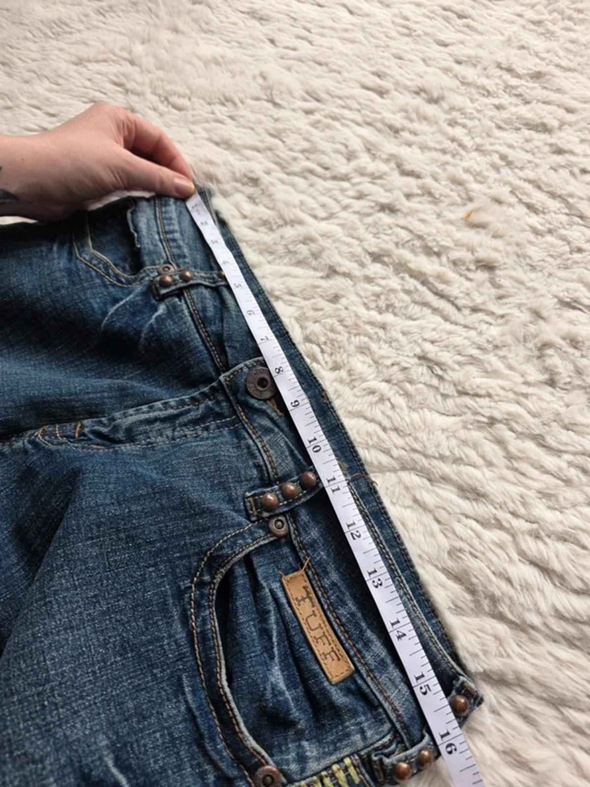 Vintage Y2K Cowgirl Tuff Co Gypsy Mid Rise Bootcut Jeans Western Stitch Detail UK 12