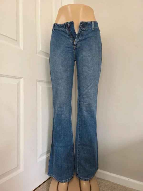 Guess Mid Rise Flared Vintage Y2K Jeans UK Size 6/8 Tall